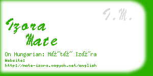 izora mate business card